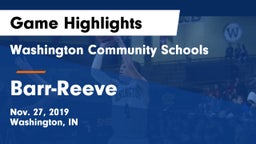 Washington Community Schools vs Barr-Reeve  Game Highlights - Nov. 27, 2019