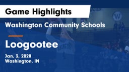Washington Community Schools vs Loogootee  Game Highlights - Jan. 3, 2020