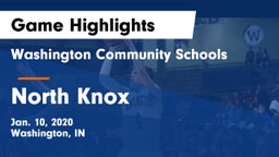 Washington Community Schools vs North Knox  Game Highlights - Jan. 10, 2020