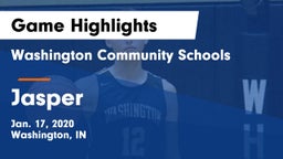 Washington Community Schools vs Jasper  Game Highlights - Jan. 17, 2020