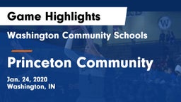 Washington Community Schools vs Princeton Community  Game Highlights - Jan. 24, 2020