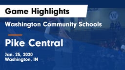 Washington Community Schools vs Pike Central  Game Highlights - Jan. 25, 2020