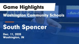 Washington Community Schools vs South Spencer  Game Highlights - Dec. 11, 2020
