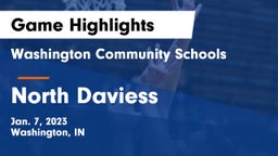 Washington Community Schools vs North Daviess  Game Highlights - Jan. 7, 2023