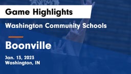 Washington Community Schools vs Boonville  Game Highlights - Jan. 13, 2023