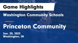 Washington Community Schools vs Princeton Community  Game Highlights - Jan. 20, 2023