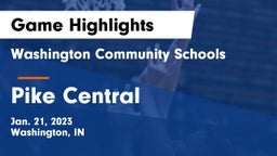 Washington Community Schools vs Pike Central  Game Highlights - Jan. 21, 2023