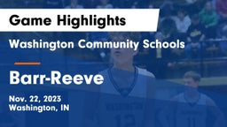 Washington Community Schools vs Barr-Reeve  Game Highlights - Nov. 22, 2023