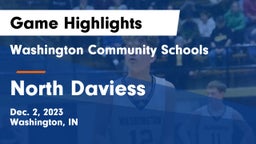 Washington Community Schools vs North Daviess  Game Highlights - Dec. 2, 2023