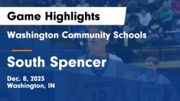 Washington Community Schools vs South Spencer  Game Highlights - Dec. 8, 2023