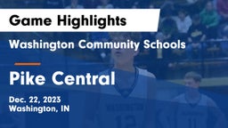 Washington Community Schools vs Pike Central  Game Highlights - Dec. 22, 2023