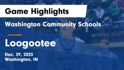 Washington Community Schools vs Loogootee  Game Highlights - Dec. 29, 2023