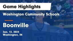 Washington Community Schools vs Boonville  Game Highlights - Jan. 12, 2024