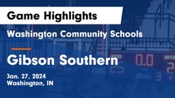 Washington Community Schools vs Gibson Southern  Game Highlights - Jan. 27, 2024
