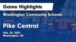 Washington Community Schools vs Pike Central  Game Highlights - Feb. 28, 2024