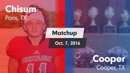 Matchup: Chisum  vs. Cooper  2016