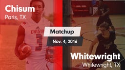 Matchup: North Lamar High Sch vs. Whitewright  2016