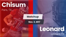 Matchup: Chisum vs. Leonard  2017