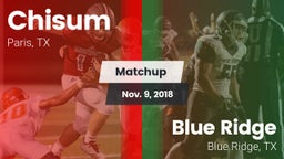 Matchup: Chisum vs. Blue Ridge  2018