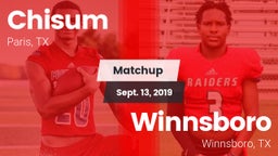 Matchup: Chisum vs. Winnsboro  2019