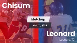 Matchup: Chisum vs. Leonard  2019