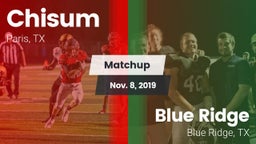 Matchup: Chisum vs. Blue Ridge  2019