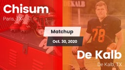 Matchup: Chisum vs. De Kalb  2020
