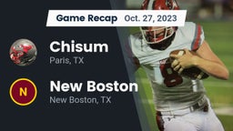 Recap: Chisum vs. New Boston  2023