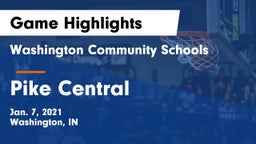 Washington Community Schools vs Pike Central  Game Highlights - Jan. 7, 2021