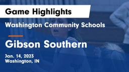 Washington Community Schools vs Gibson Southern  Game Highlights - Jan. 14, 2023