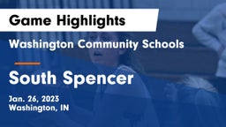 Washington Community Schools vs South Spencer  Game Highlights - Jan. 26, 2023