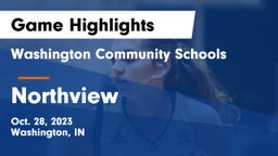 Washington Community Schools vs Northview  Game Highlights - Oct. 28, 2023
