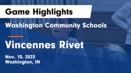 Washington Community Schools vs Vincennes Rivet  Game Highlights - Nov. 10, 2023