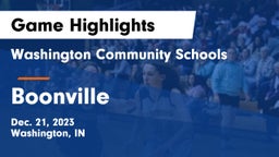 Washington Community Schools vs Boonville  Game Highlights - Dec. 21, 2023