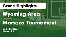 Wyoming Area  vs Marseco Tournament  Game Highlights - Dec. 29, 2023