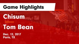 Chisum vs Tom Bean  Game Highlights - Dec. 12, 2017