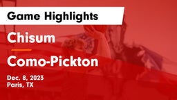 Chisum vs Como-Pickton  Game Highlights - Dec. 8, 2023