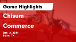 Chisum vs Commerce  Game Highlights - Jan. 2, 2024