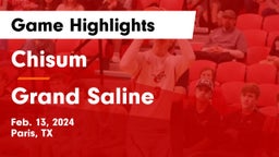 Chisum vs Grand Saline  Game Highlights - Feb. 13, 2024