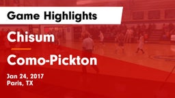 Chisum  vs Como-Pickton  Game Highlights - Jan 24, 2017