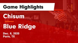 Chisum vs Blue Ridge  Game Highlights - Dec. 8, 2020