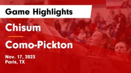 Chisum vs Como-Pickton  Game Highlights - Nov. 17, 2023