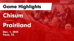 Chisum vs Prairiland  Game Highlights - Dec. 1, 2023