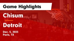 Chisum vs Detroit  Game Highlights - Dec. 5, 2023