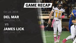 Recap: Del Mar  vs. James Lick  2016