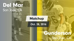Matchup: Del Mar  vs. Gunderson  2016