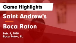 Saint Andrew's  vs Boca Raton  Game Highlights - Feb. 6, 2020
