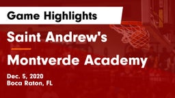 Saint Andrew's  vs Montverde Academy Game Highlights - Dec. 5, 2020