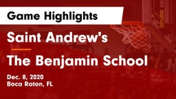 Saint Andrew's  vs The Benjamin School Game Highlights - Dec. 8, 2020