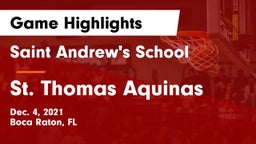 Saint Andrew's School vs St. Thomas Aquinas  Game Highlights - Dec. 4, 2021